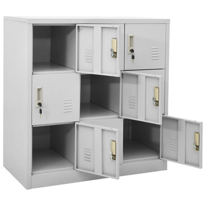 Armadietti con Chiave 5 pz Grigio Chiaro 90x45x92,5 cm Acciaio | homemem39