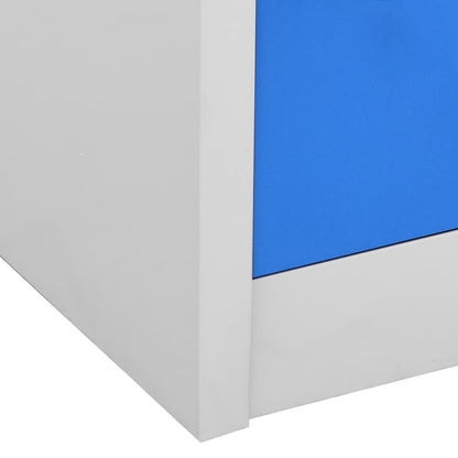 Armadietti e Chiavi 5pz Grigio Chiaro Blu 90x45x92,5cm Acciaio | homemem39