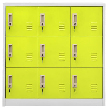Armadietti Chiavi 5pz Grigio Chiaro Verde 90x45x92,5cm Acciaio | homemem39