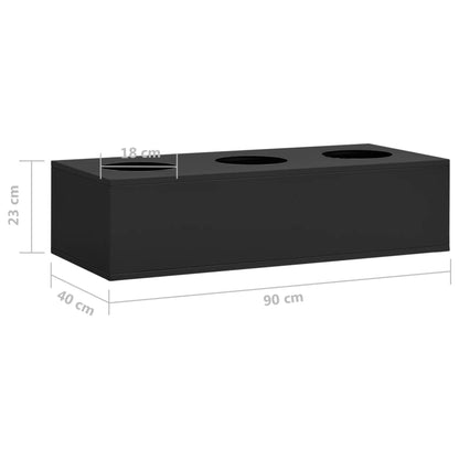 Armadio Ufficio con Fioriera Antracite 90x40x125 cm in Acciaio | homemem39