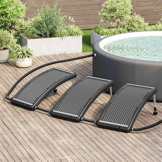 Pannelli Solari Termici Curvi per Piscina 3 pz 110x65 cm
