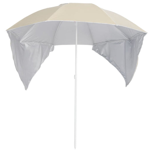 Ombrellone da Spiaggia con Teli Laterali Sabbia 215 cm | homemem39