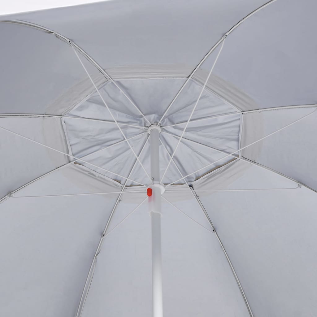 Ombrellone da Spiaggia con Teli Laterali Sabbia 215 cm - homemem39