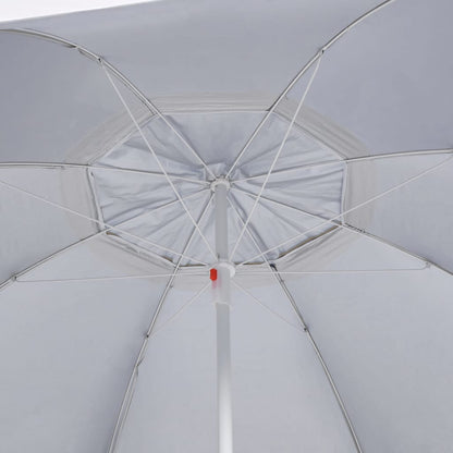 Ombrellone da Spiaggia con Teli Laterali Sabbia 215 cm - homemem39