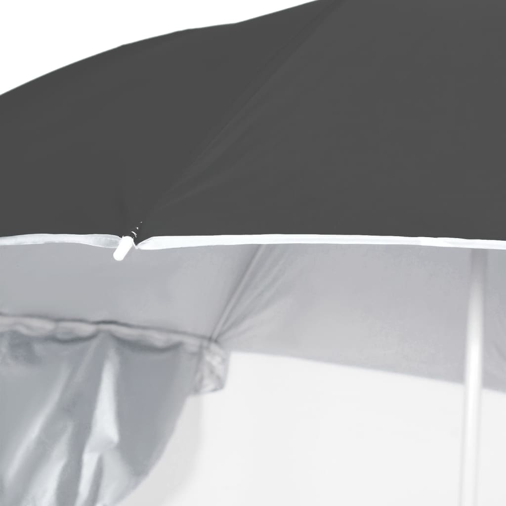 Ombrellone da Spiaggia con Teli Laterali Antracite 215 cm - homemem39