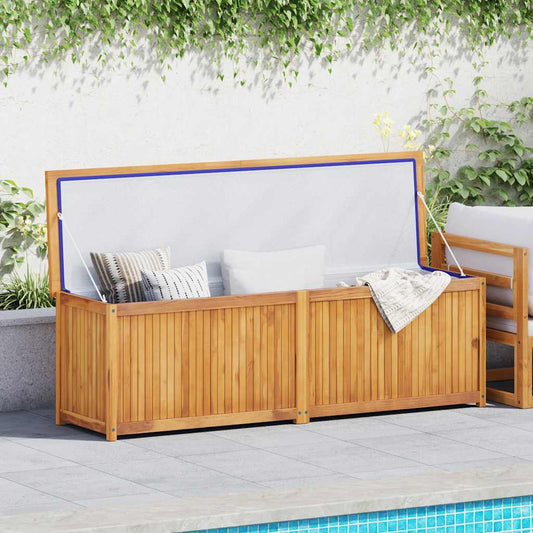 Cassa da Giardino 175x50x55 cm in Legno Massello di Teak - homemem39