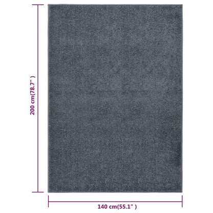 Short Pile Rug 140x200 cm Anthracite