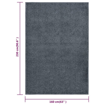 Tappeto a Pelo Corto 160x230 cm Antracite - homemem39