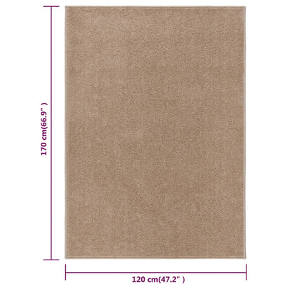 Tappeto a Pelo Corto 120x170 cm Marrone - homemem39