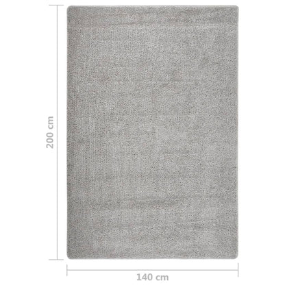 Tappeto Shaggy Grigio Chiaro 140x200 cm Antiscivolo - homemem39