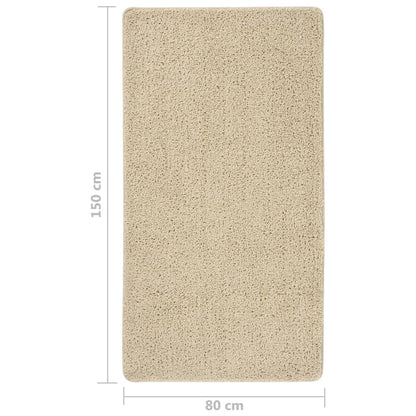 Tappeto Shaggy Crema 80x150 cm Antiscivolo