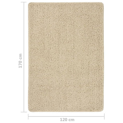 Tappeto Shaggy Crema 120x170 cm Antiscivolo