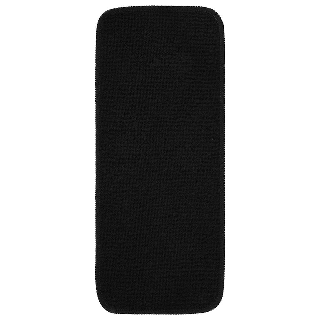Tappetini per Scale 15 pz 60x25cm Neri Antiscivolo Rettangolari | homemem39