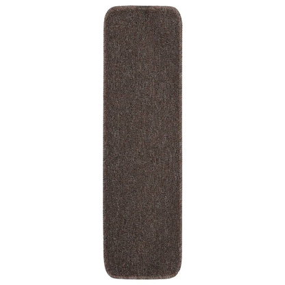 Tappetini Scale Antiscivolo 15 pz 75x20 cm Marroni Rettangolari