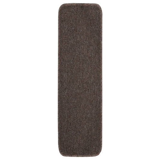 Tappetini Scale Antiscivolo 15 pz 75x20 cm Marroni Rettangolari