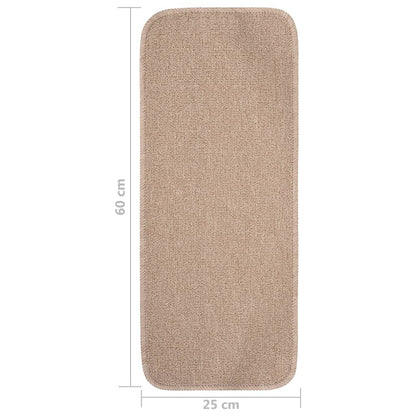 Tappetini Scale 15 pz 60x25 cm Beige Antiscivolo Rettangolari | homemem39