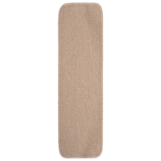 Tappetini Scale Antiscivolo 15 pz 75x20 cm Beige Rettangolari