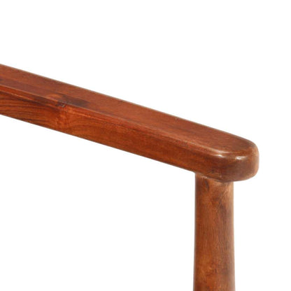Divano 2 Posti Nero Vera Pelle e Legno Massello Acacia | homemem39