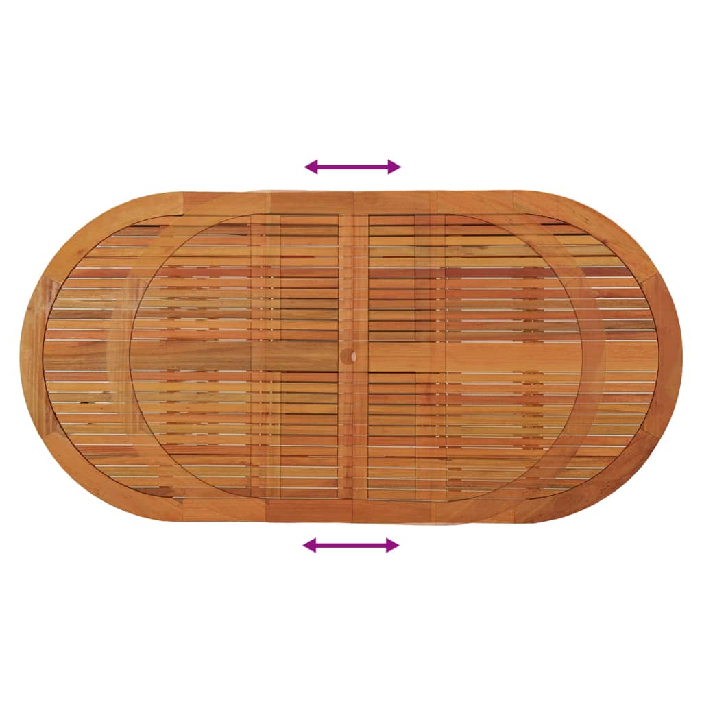 Tavolo da Giardino 200x100x75 cm in Legno Massello di Eucalipto - homemem39