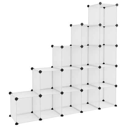 Organizzatore Portaoggetti con 15 Cubi Trasparenti in PP - homemem39