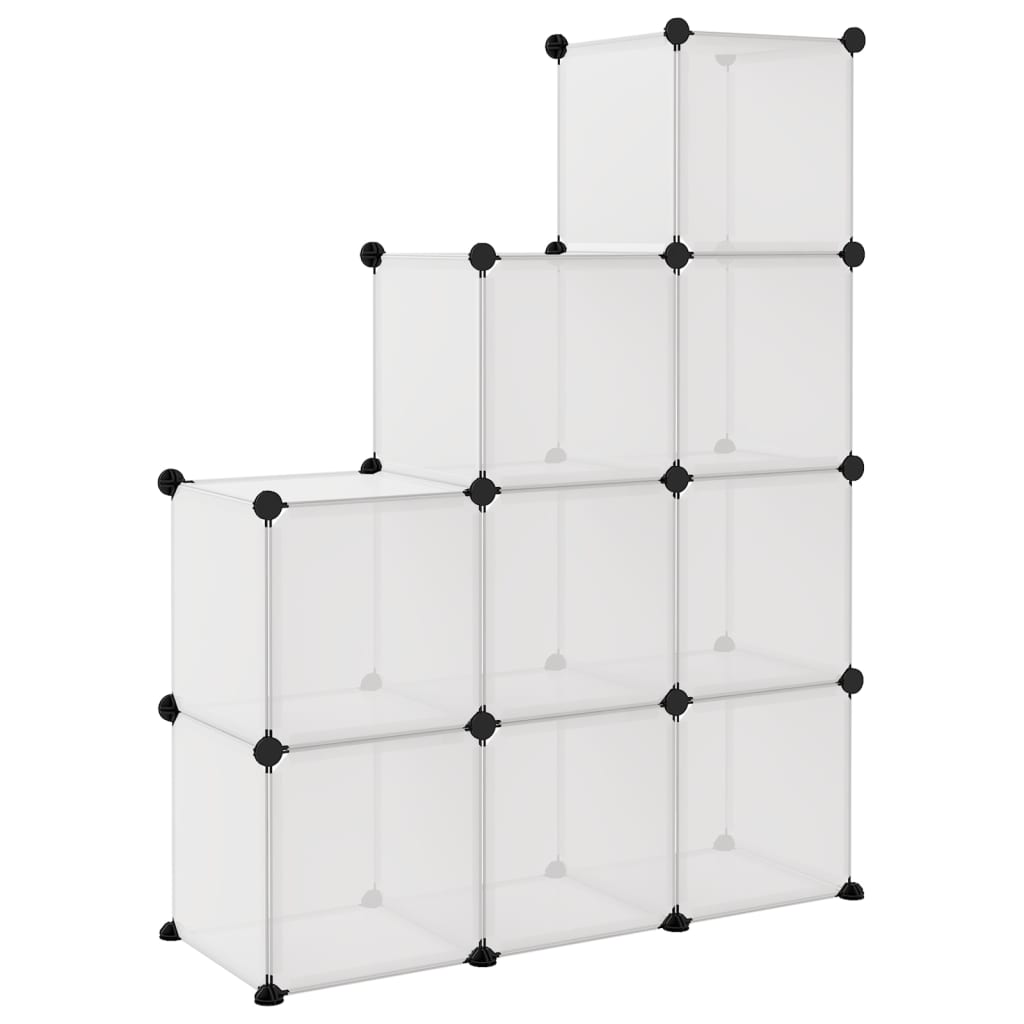 Organizzatore Portaoggetti con 9 Cubi Trasparenti in PP - homemem39