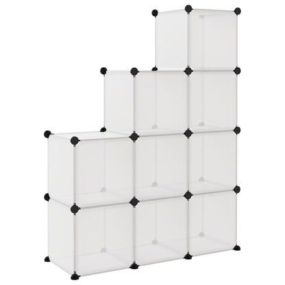 Organizzatore Portaoggetti con 9 Cubi Trasparenti in PP - homemem39