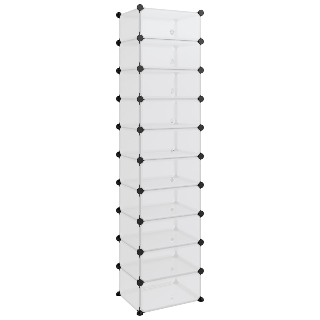 Scarpiera Trasparente 44x32x174 cm in PP - homemem39