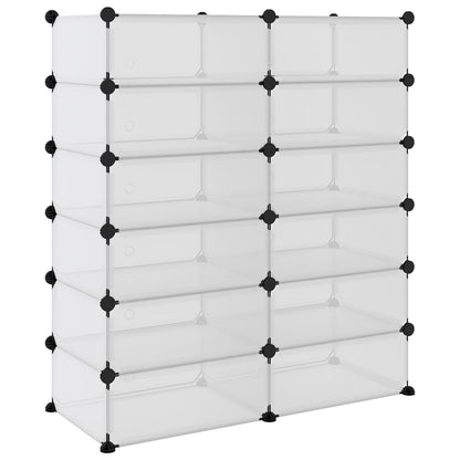 Scarpiera Trasparente 94,5x36,5x106 cm in PP - homemem39