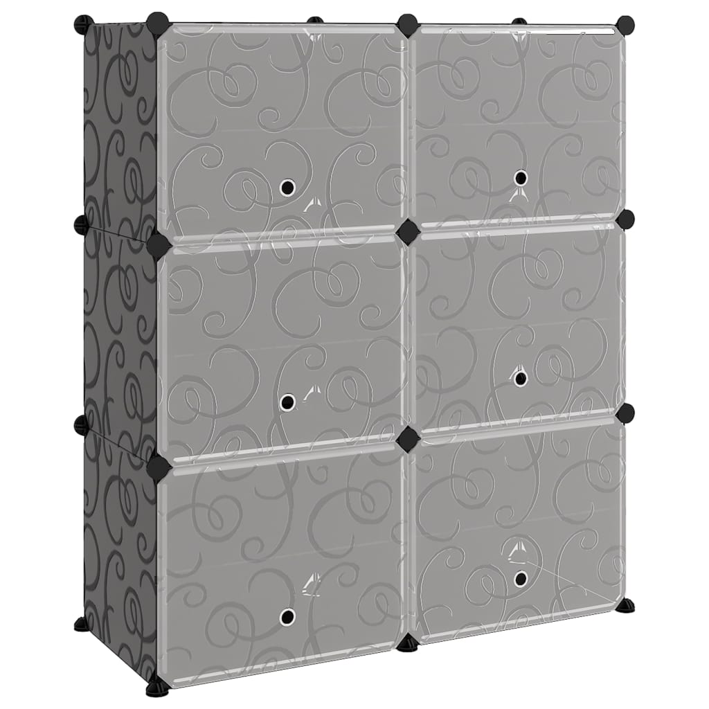 Scarpiera Nera 84,5x31x93,5 cm in PP - homemem39