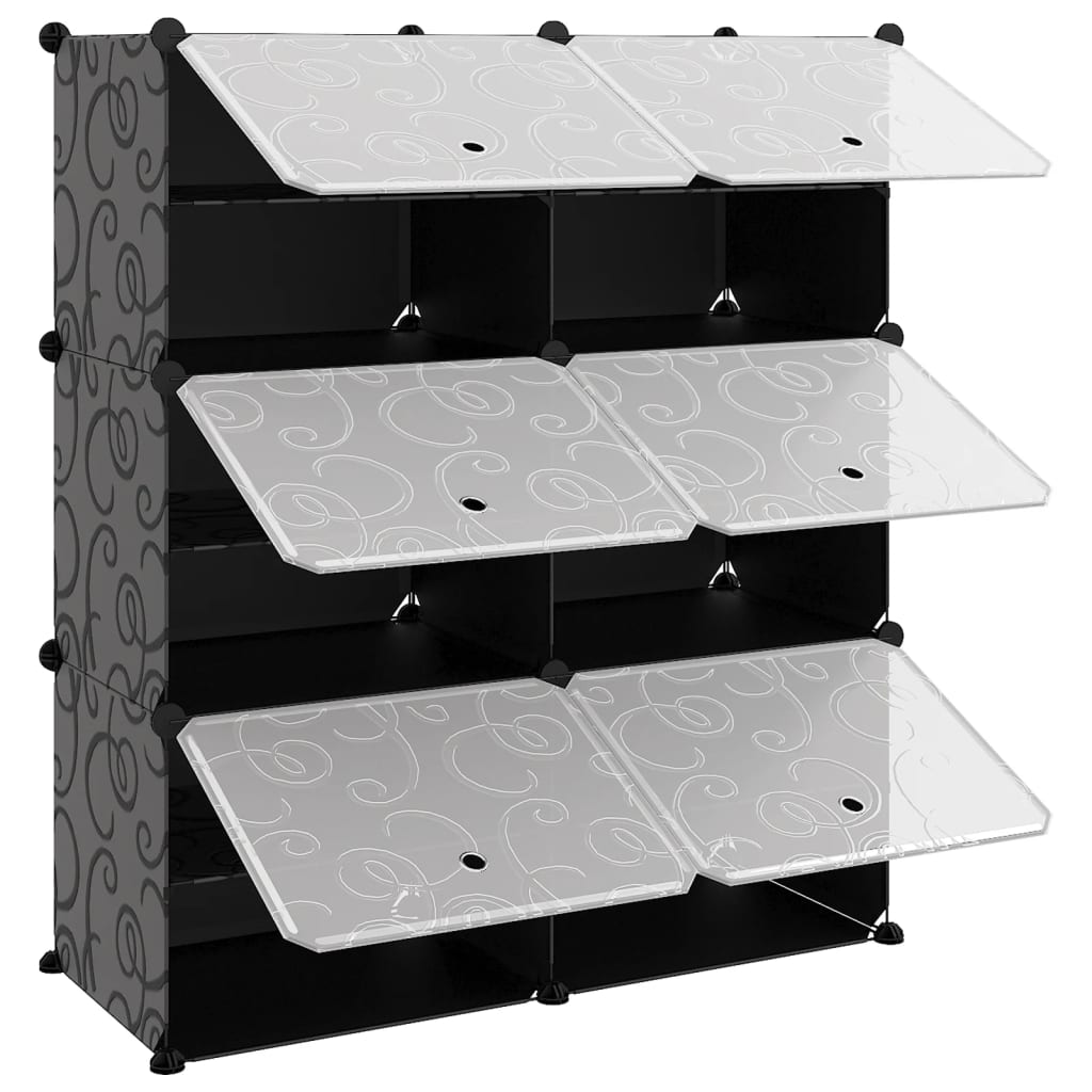 Scarpiera Nera 84,5x31x93,5 cm in PP - homemem39