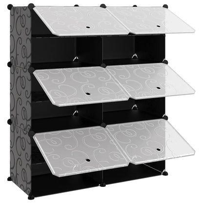 Scarpiera Nera 84,5x31x93,5 cm in PP - homemem39