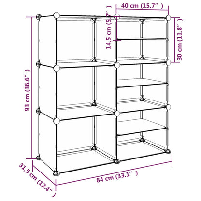 Scarpiera Trasparente 84x31,5x93 cm in PP - homemem39