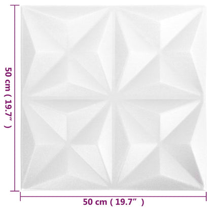 Pannelli Murali 3D 12 pz 50x50 cm Bianchi Origami 3 m² - homemem39