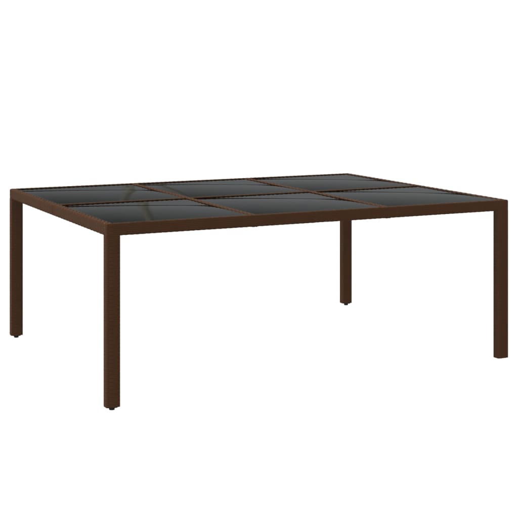 Set da Pranzo da Giardino 11 pz in Polyrattan Marrone - homemem39