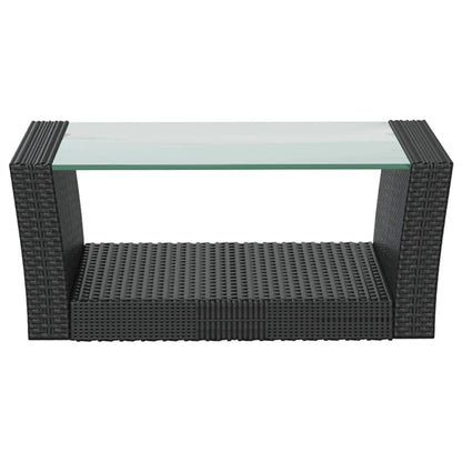 Set Divani da Giardino 8 pz con Cuscini in Polyrattan Nero - homemem39