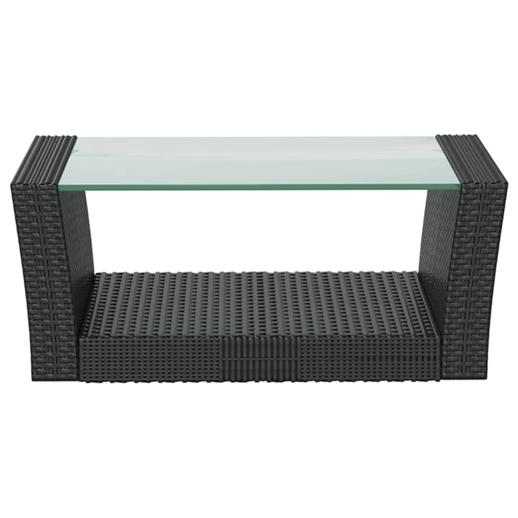 Set Divani da Giardino 16 pz con Cuscini in Polyrattan Nero - homemem39