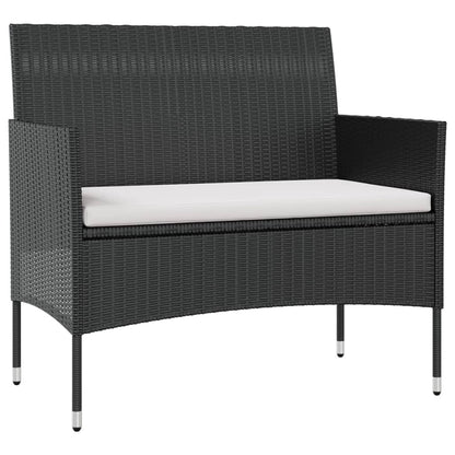 Set Divani da Giardino 16 pz con Cuscini in Polyrattan Nero - homemem39