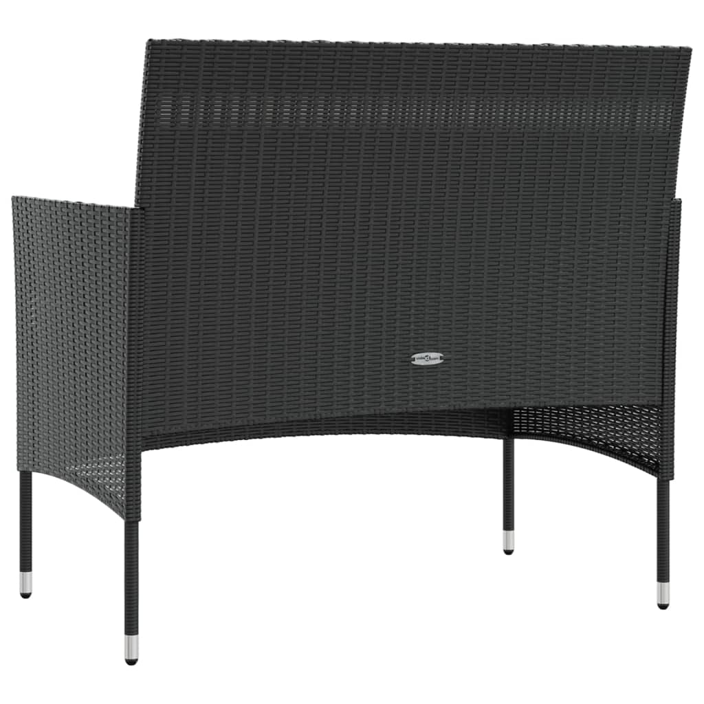 Set Divani da Giardino 16 pz con Cuscini in Polyrattan Nero - homemem39