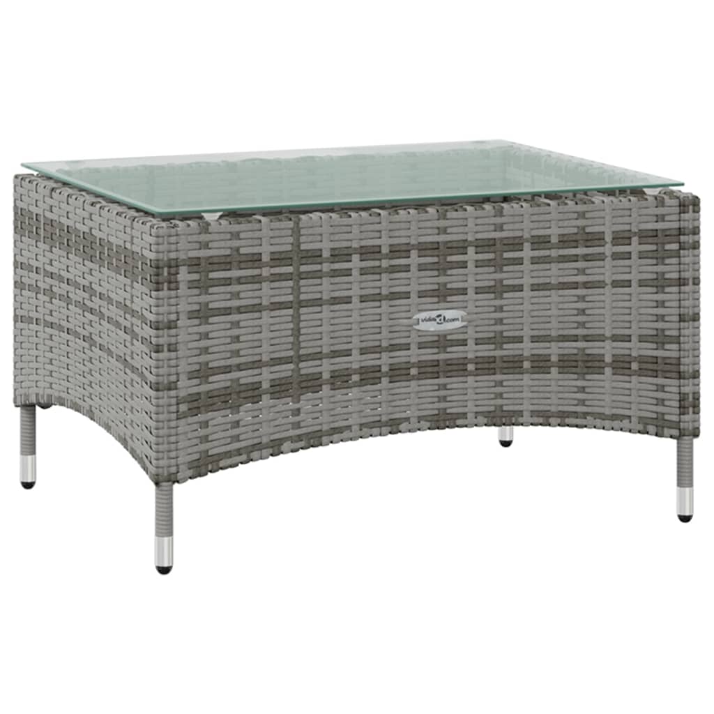 Set Divani da Giardino 8 pz con Cuscini in Polyrattan Grigio