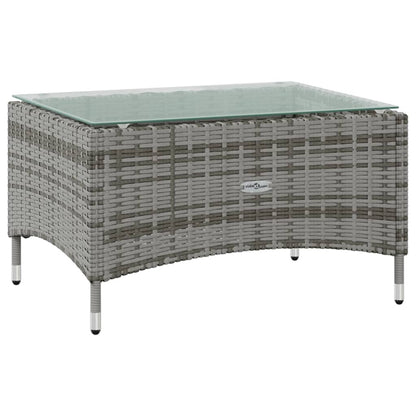 Set Divani da Giardino 8 pz con Cuscini in Polyrattan Grigio