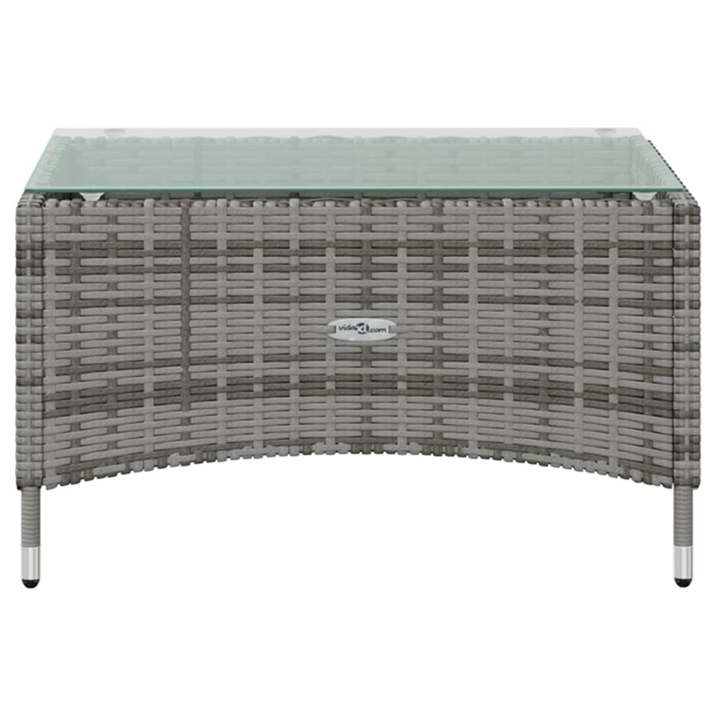 Set Divani da Giardino 8 pz con Cuscini in Polyrattan Grigio
