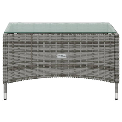 Set Divani da Giardino 8 pz con Cuscini in Polyrattan Grigio