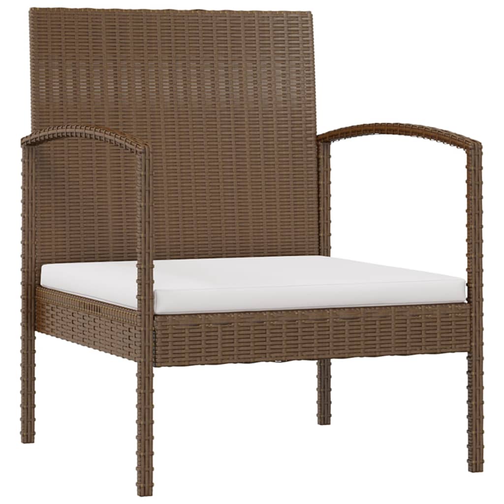 Set Divani da Giardino 8 pz con Cuscini in Polyrattan Marrone - homemem39