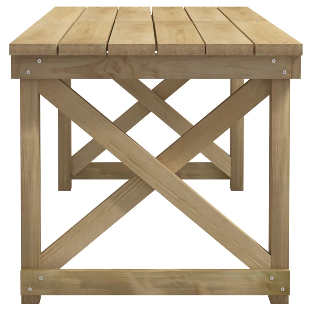 Set da Pranzo per Giardino 3 pz in Legno di Pino Impregnato | homemem39