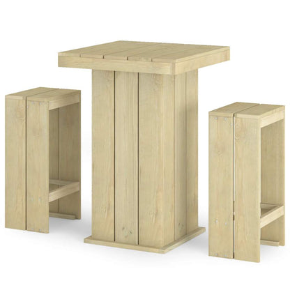 Set Bistrò da Giardino 3 pz in Legno di Pino Impregnato | homemem39