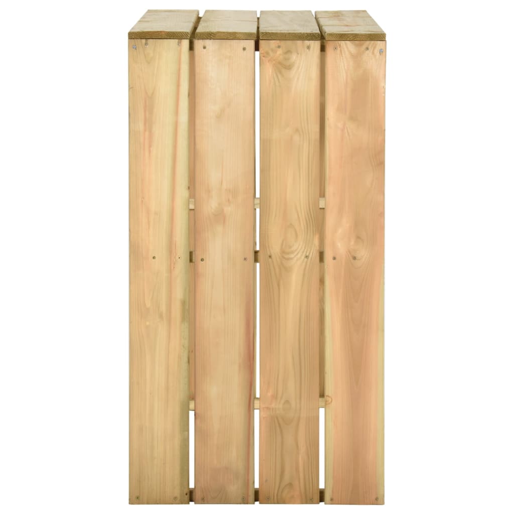 Set Bistrò da Giardino 5 pz in Legno di Pino Impregnato | homemem39