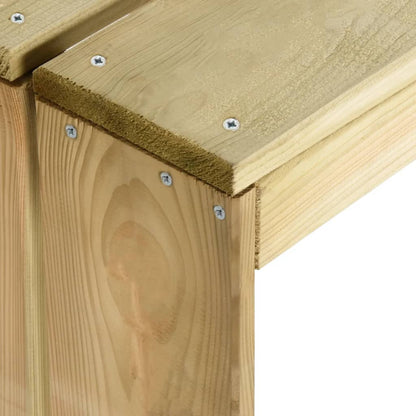 Set Bistrò da Giardino 5 pz in Legno di Pino Impregnato | homemem39