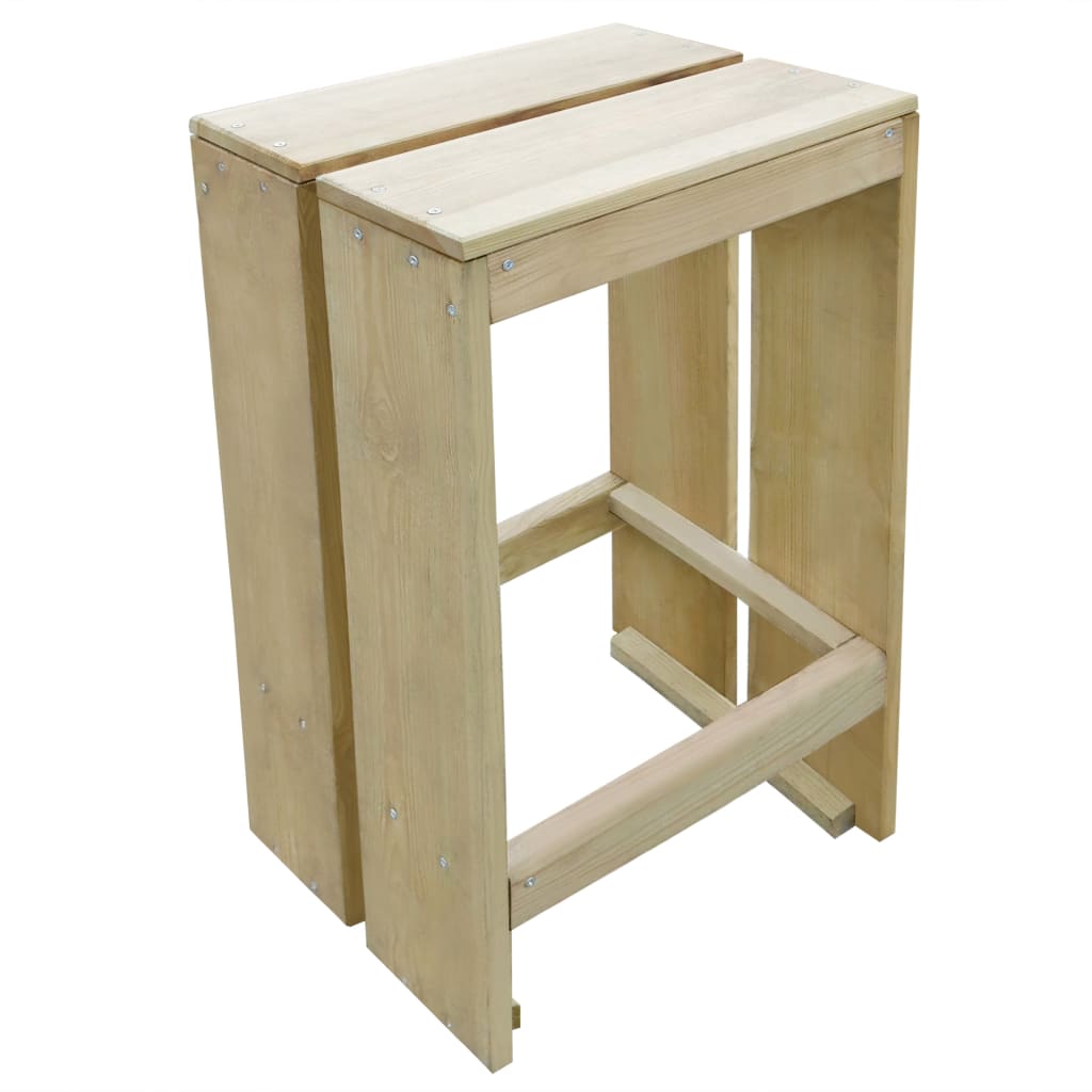 Set Bistrò da Giardino 5 pz in Legno di Pino Impregnato | homemem39