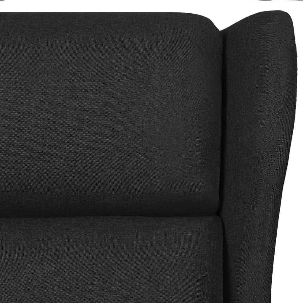 Poltrona Reclinabile in Tessuto Nero - homemem39