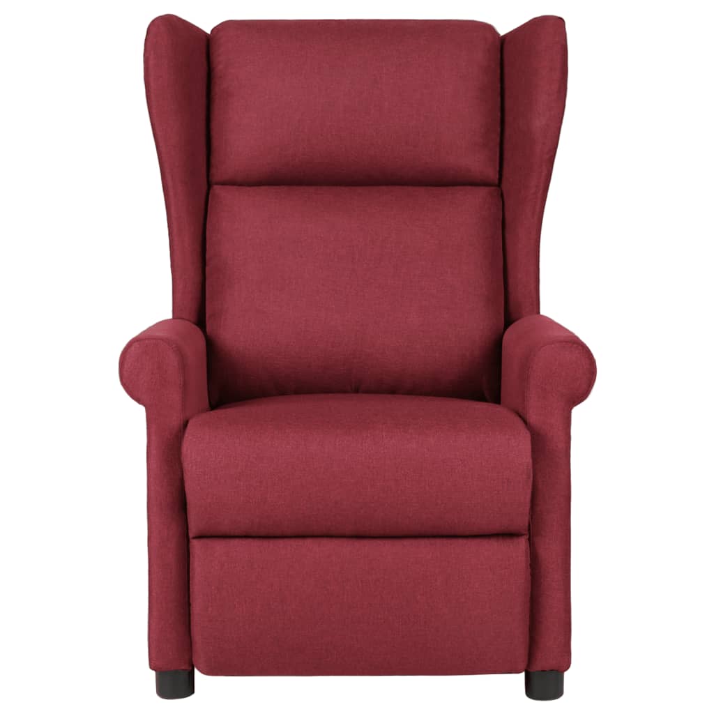 Poltrona Reclinabile in Tessuto Rosso Vino - homemem39
